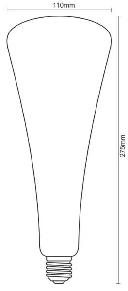 Bec LED FILAMENT SHAPE T110 E27/5W/230V 1800K mov
