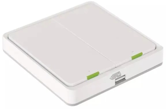 Comutator cu 2 butoane GoSmart Tuya alb