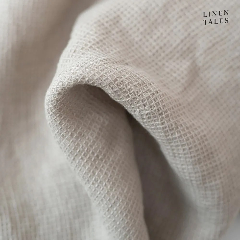 Prosop în culoare naturală din in gofrat 75x125 cm Natural Fine Waffle – Linen Tales