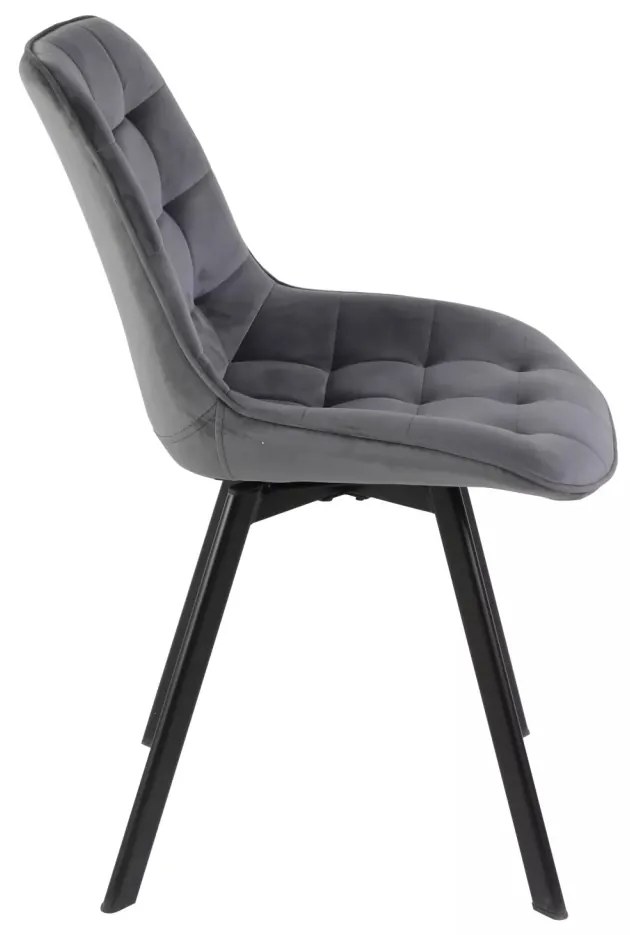 Scaun rotativ Monti velvet gri/negru Blu14