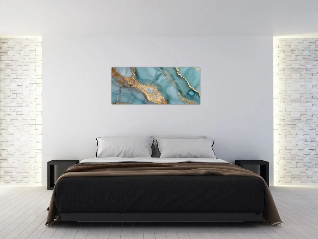 Tablou - Marmură turcoaz (120x50 cm)