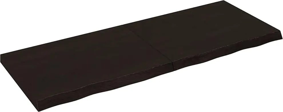 vidaXL Blat de baie, maro închis, 160x60x(2-6) cm, lemn masiv tratat