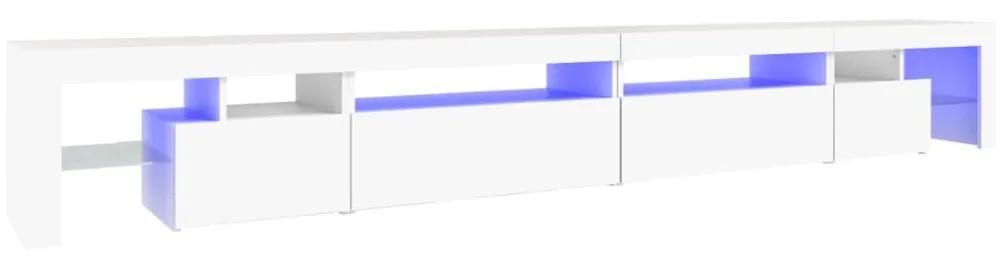 Comoda TV cu lumini LED, alb, 290x36,5x40 cm 1, Alb, 290 x 36.5 x 40 cm