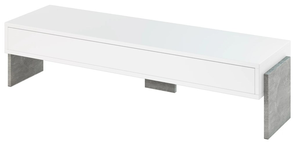 Masă TV Zantra (Alb + piatră). 1055294