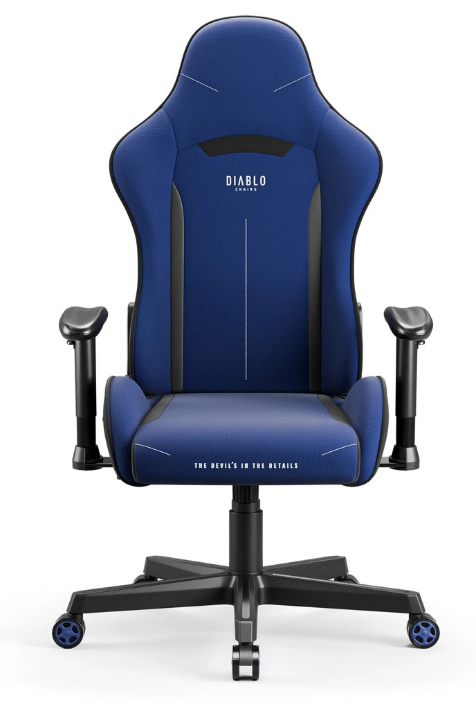 Scaun de gaming Diablo X-Starter din țesătură albastru închis