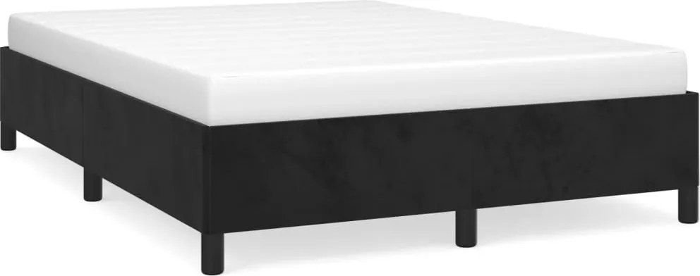 vidaXL Cadru de pat fără saltea, negru, 140x200 cm, catifea