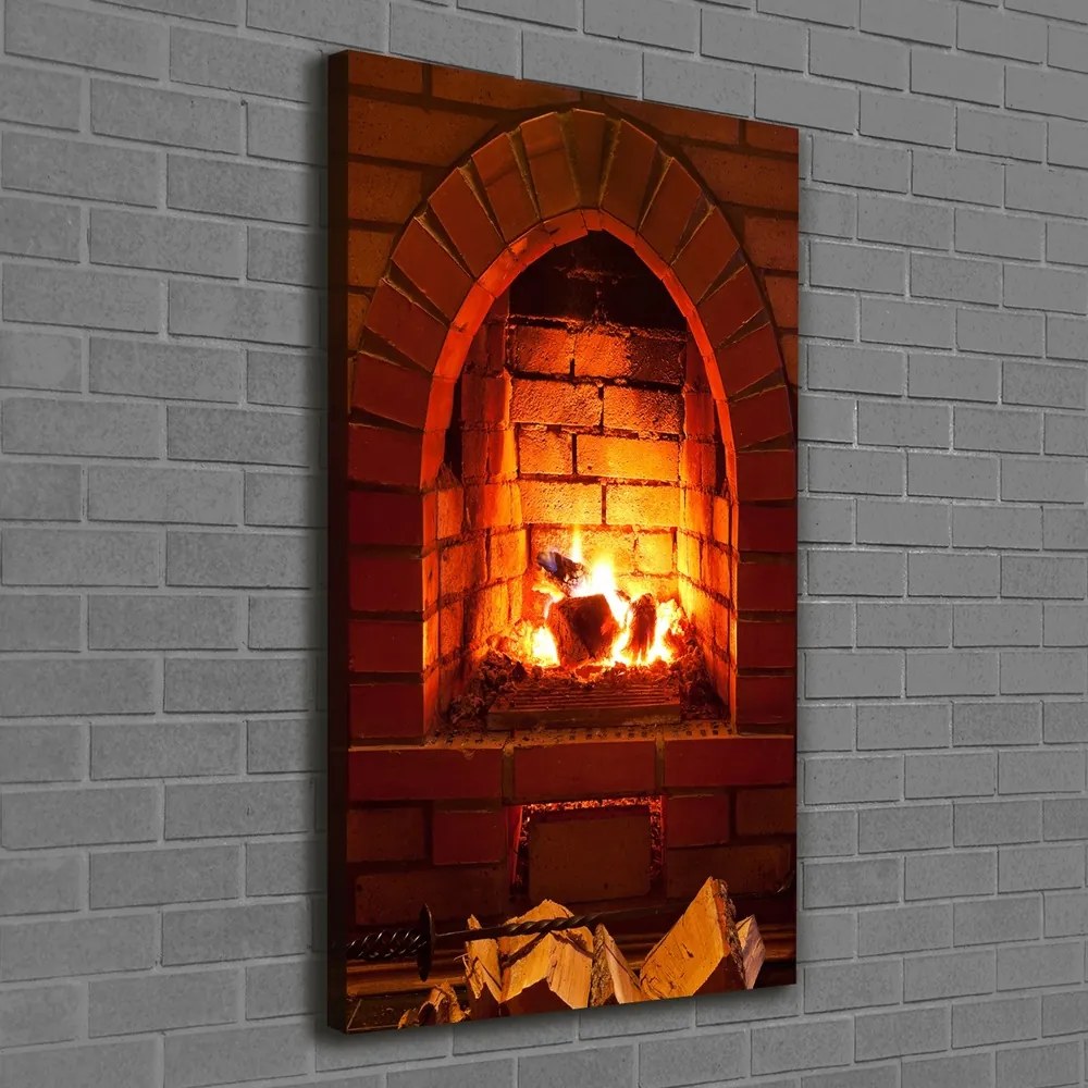 Print pe canvas Focul din șemineu