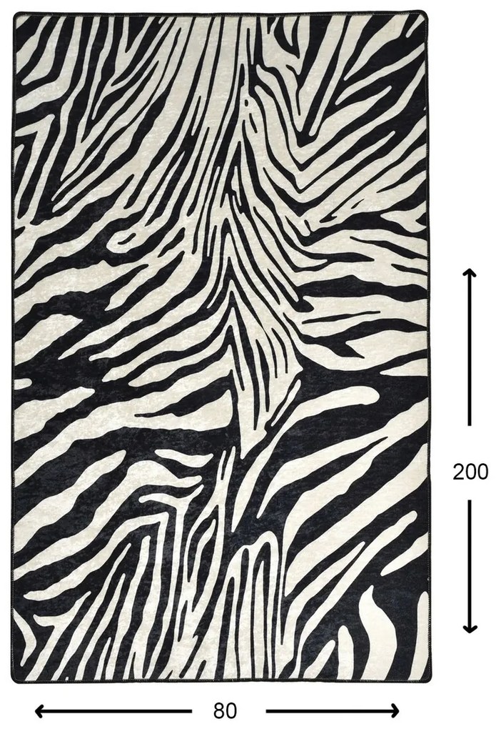 Covor, Zebra, 80x200 cm, Multicolor