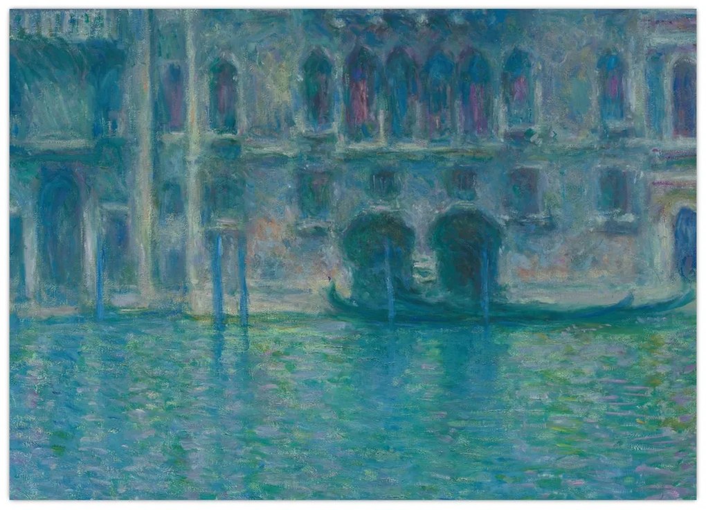 Tablou pe sticlă - Claude Monet, Palazzo da Mula, Venice, reproducere (70x50 cm)