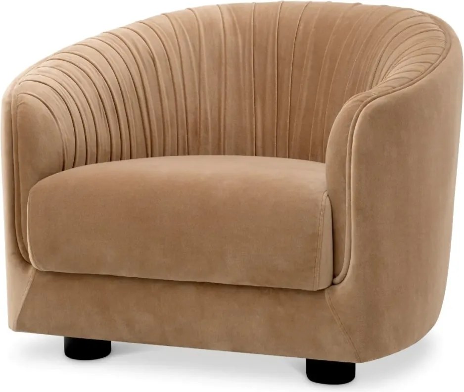 Fotoliu modern LUX Jameson, Amaro camel