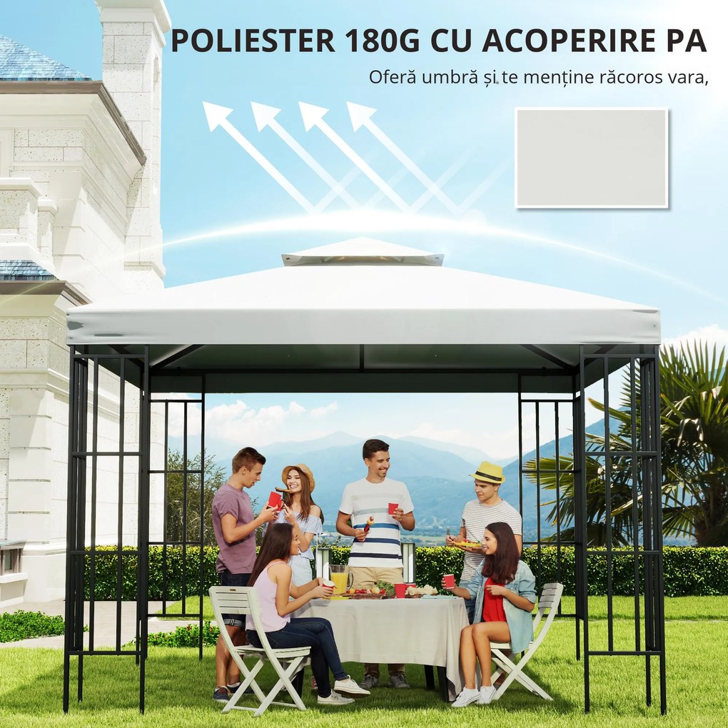Acoperis de schimb pentru foisor dublu Outsunny, 3x3m | Aosom RO