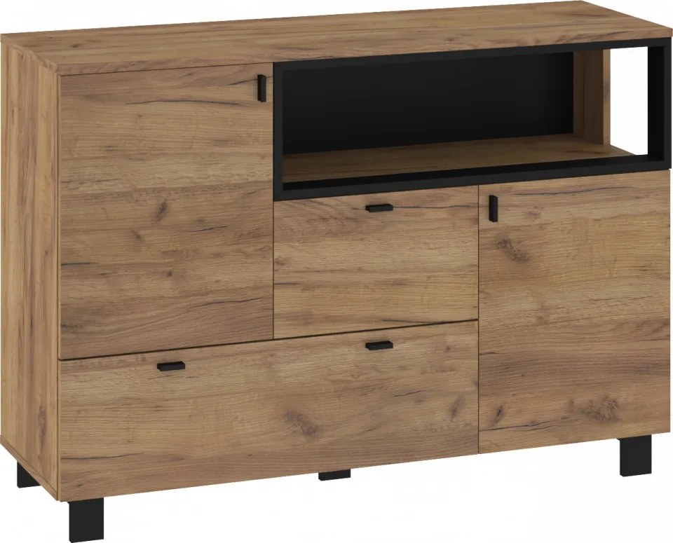Vegas Veg-02 Comodă 2D2S Craft Gold/Negru