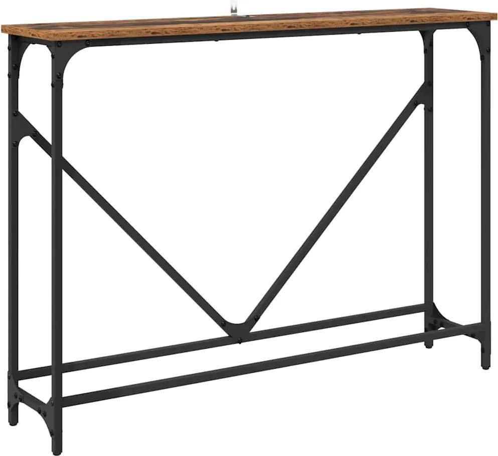 vidaXL Masă de consolă Lemn Vechi 102 x 23 x 75 cm Lemn compozit