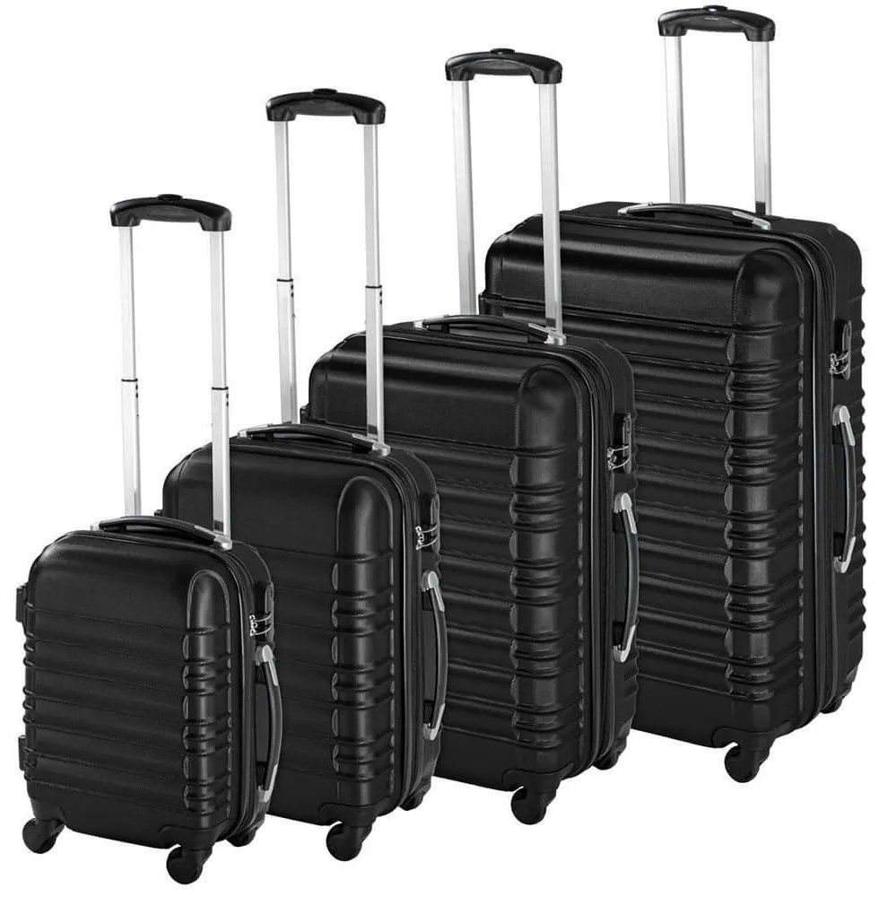 Set de 4 trolere cabina-negru