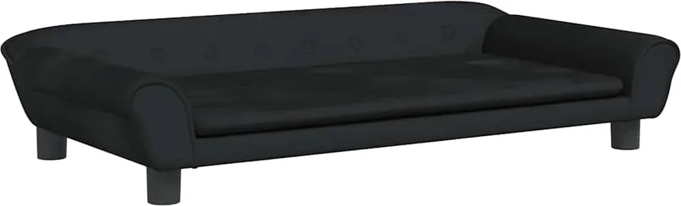 vidaXL Canapea pentru copii, negru, 100x50x26 cm, catifea