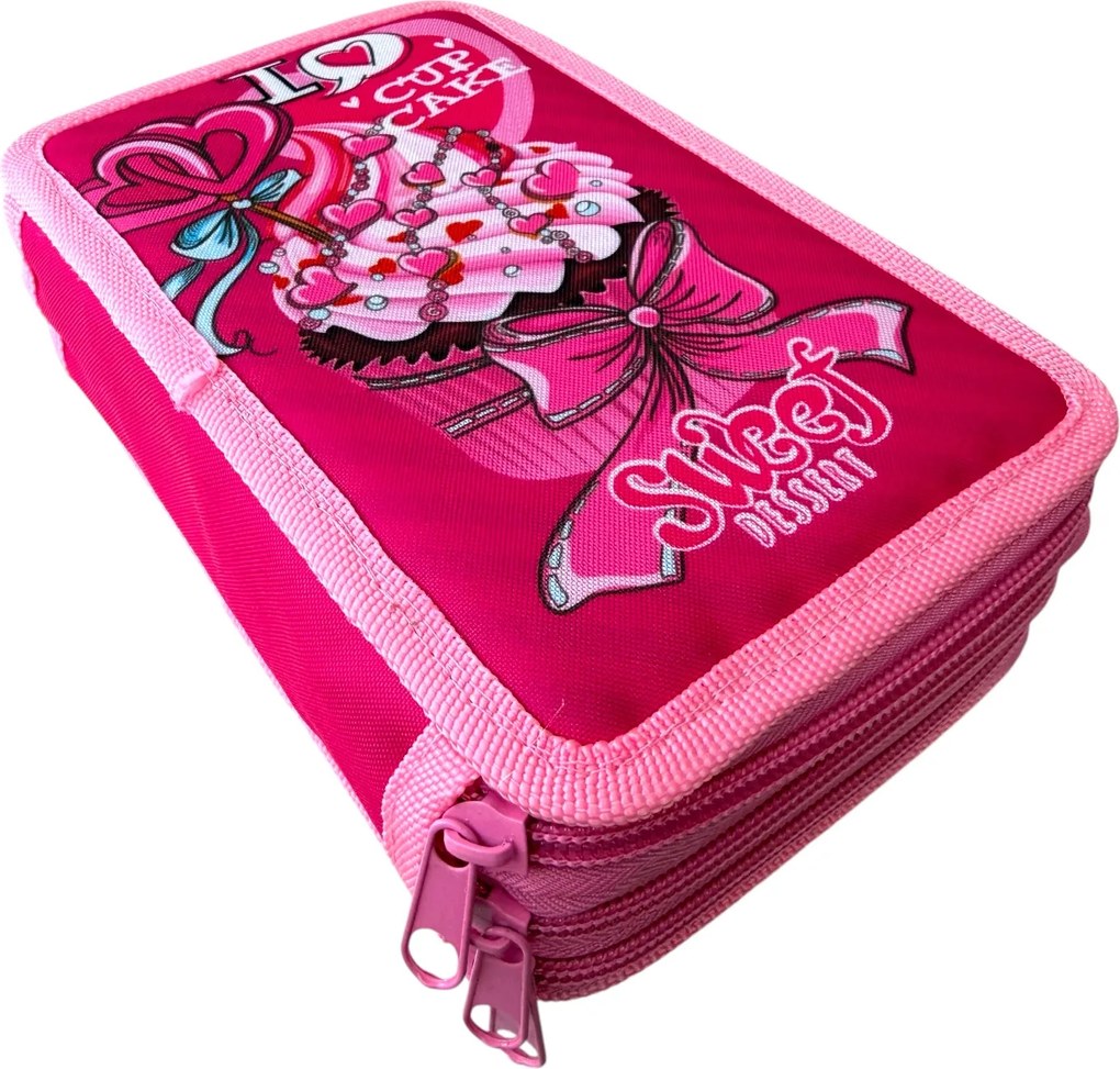 Penar complet echipat, 3 compartimente, 32 piese, pentru fete, Sweet Cake, PNF14