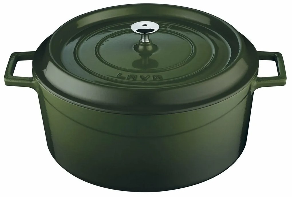 Oală din fontă LAVA Metal , diametru 10 cm, verde, 0,35 l