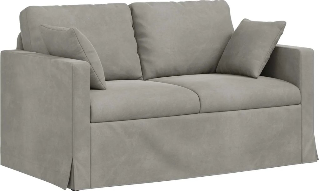 vidaXL Canapea Gri deschis 138 x 78 x 80 cm Catifea