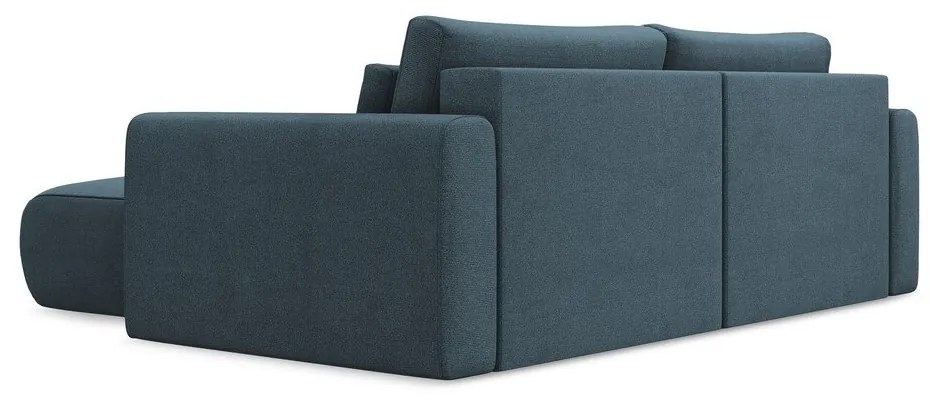 Colțar albastru extensibil/cu spațiu de depozitare (cu colț pe partea dreaptă/cu șezlong) Kapua – Makamii