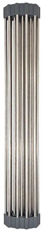 Uscator pentru vase pliabil Kinghoff KH 1903, 45x32 cm, Rezistent la coroziune, Margini din silicon, Antiderapant, Pliabil, Inox/gri