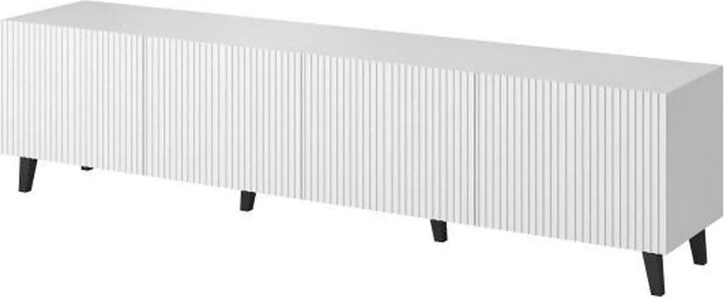Comoda TV mare PAFOS, alb, PAL laminat, 200x40x52 cm