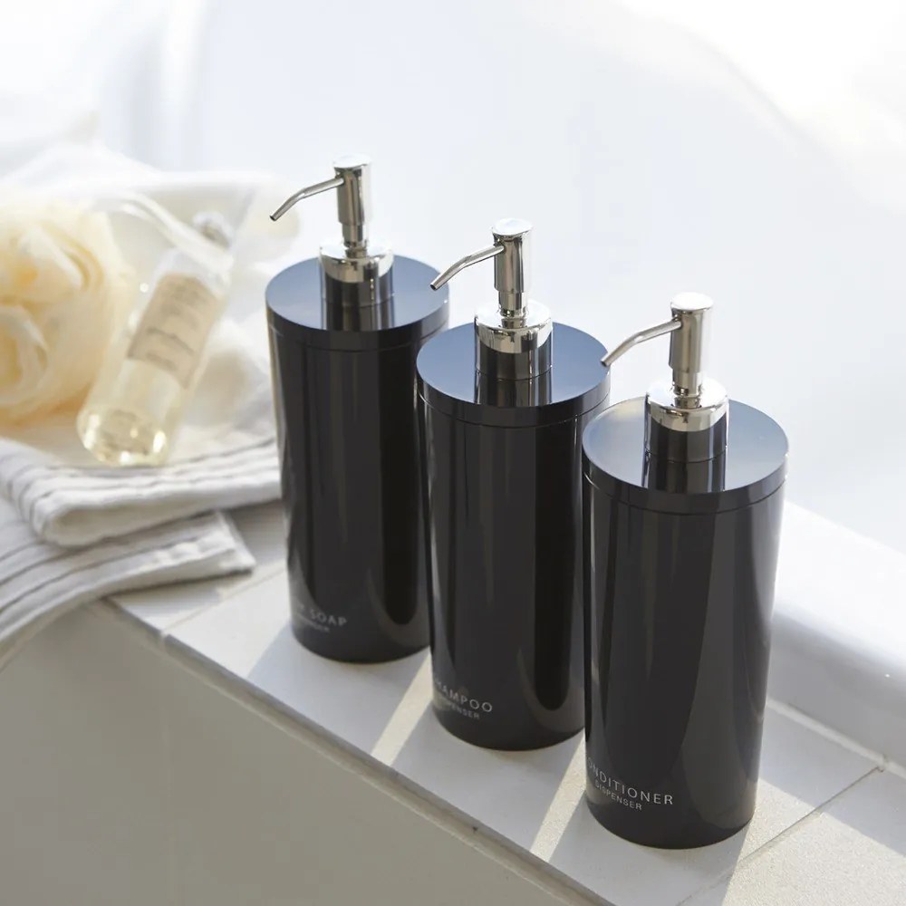 Dozator de săpun lichid negru din plastic 500 ml Round – YAMAZAKI