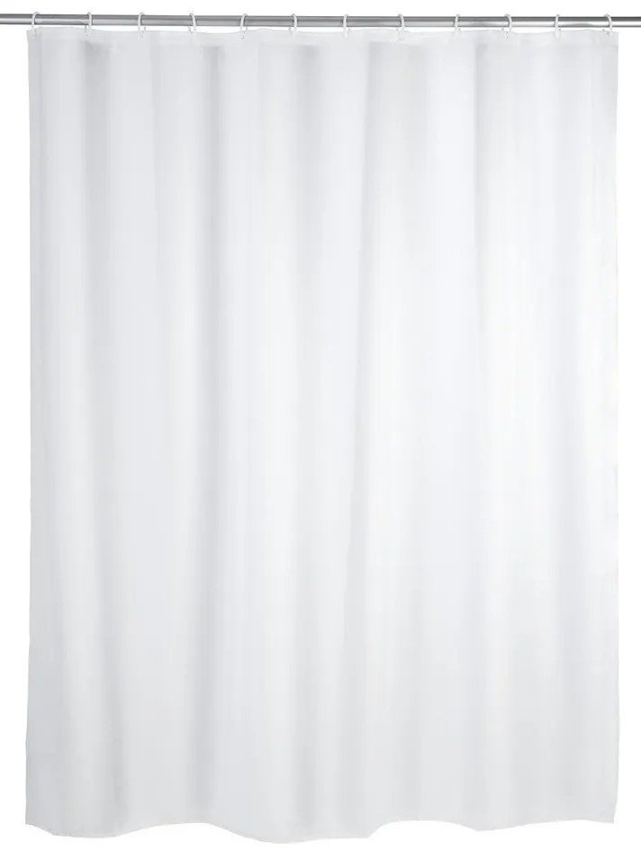 Perdea din PEVA pentru dus, Wenko, Alb, 200 x 120 cm