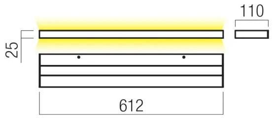 Aplică LED Redo 01-3555 SEED LED/30W/230V negru