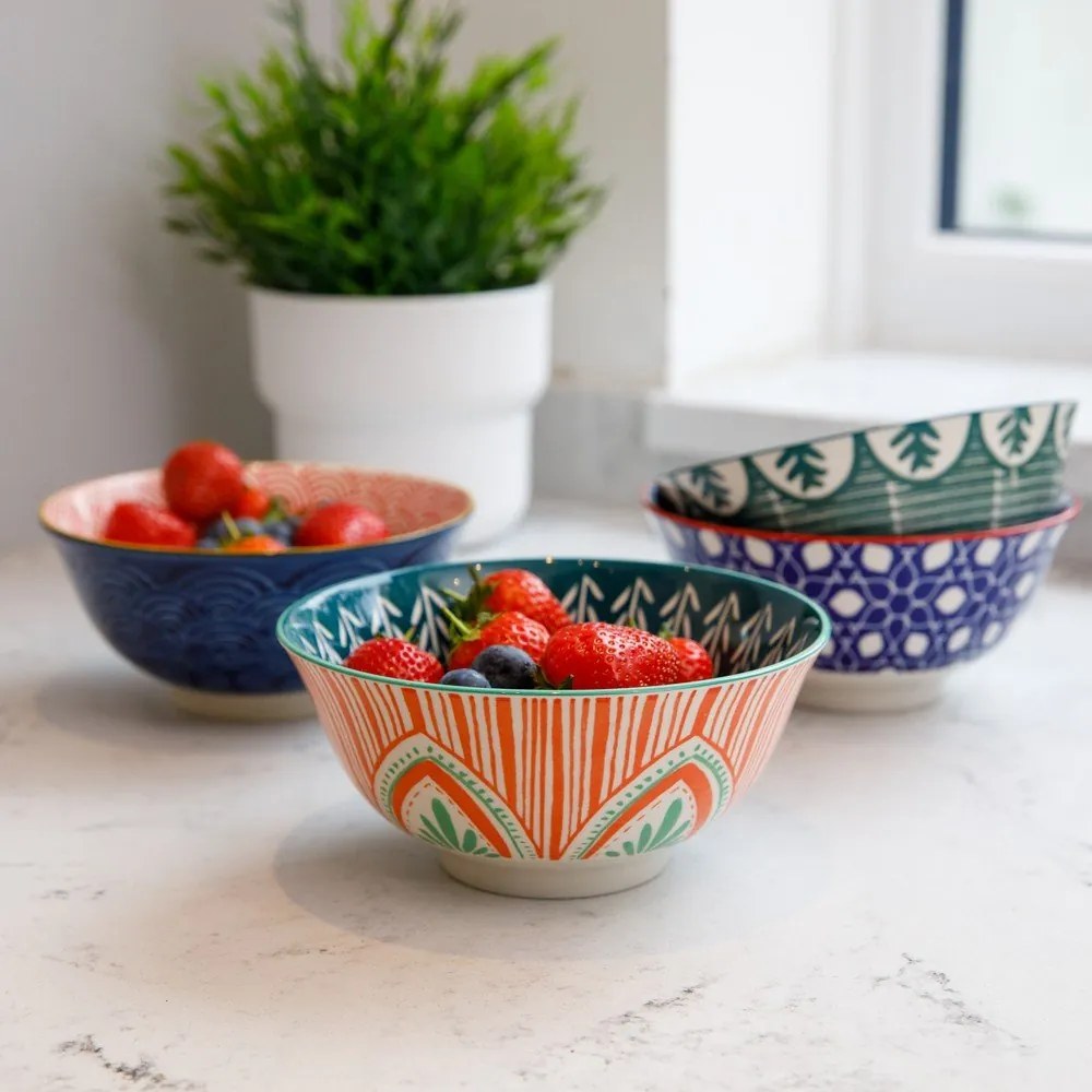 Bol din ceramică Kitchen Craft Folk, ø 16 cm