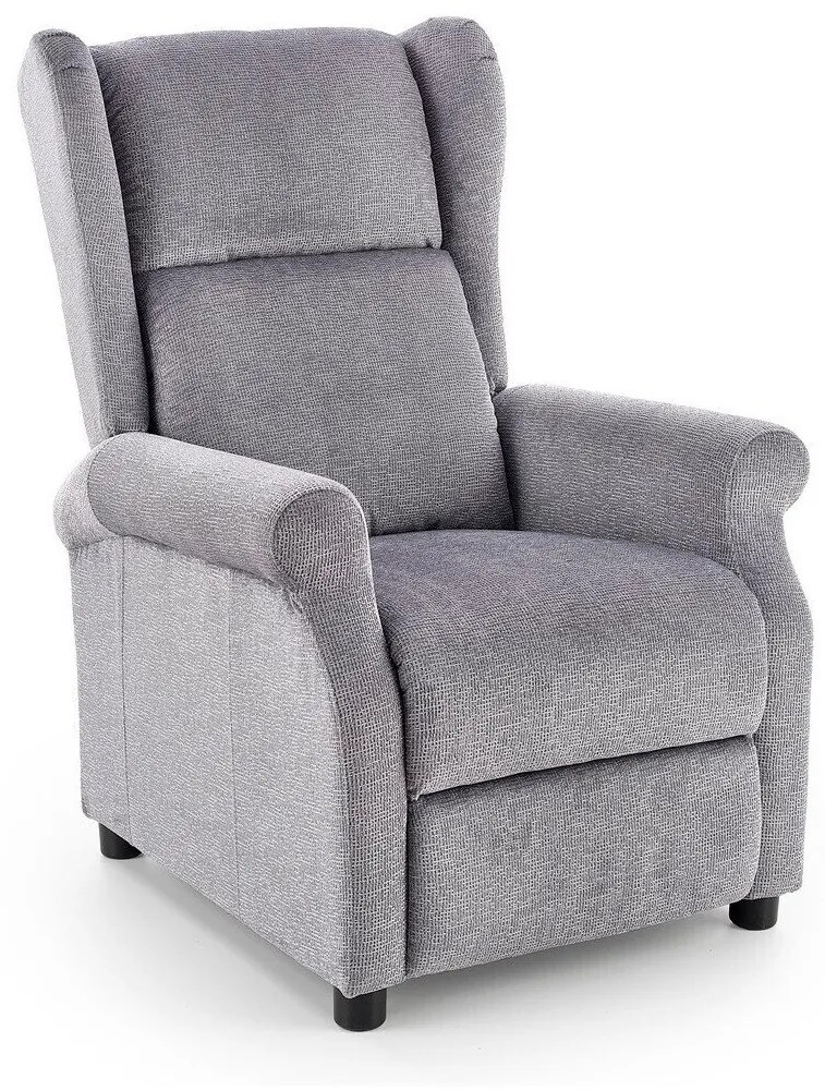 Fotoliu recliner Houston 85483x75x92cm, 30 kg, Gri, Tapiterie