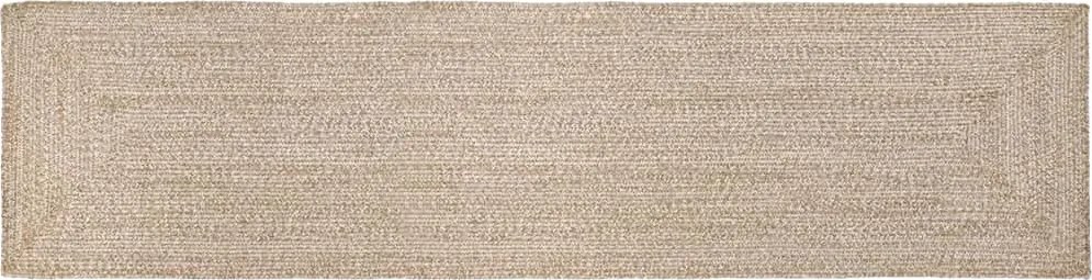 vidaXL Covoare de zonă Dreptunghiular Natural și Alb 60 x 400 cm Iută