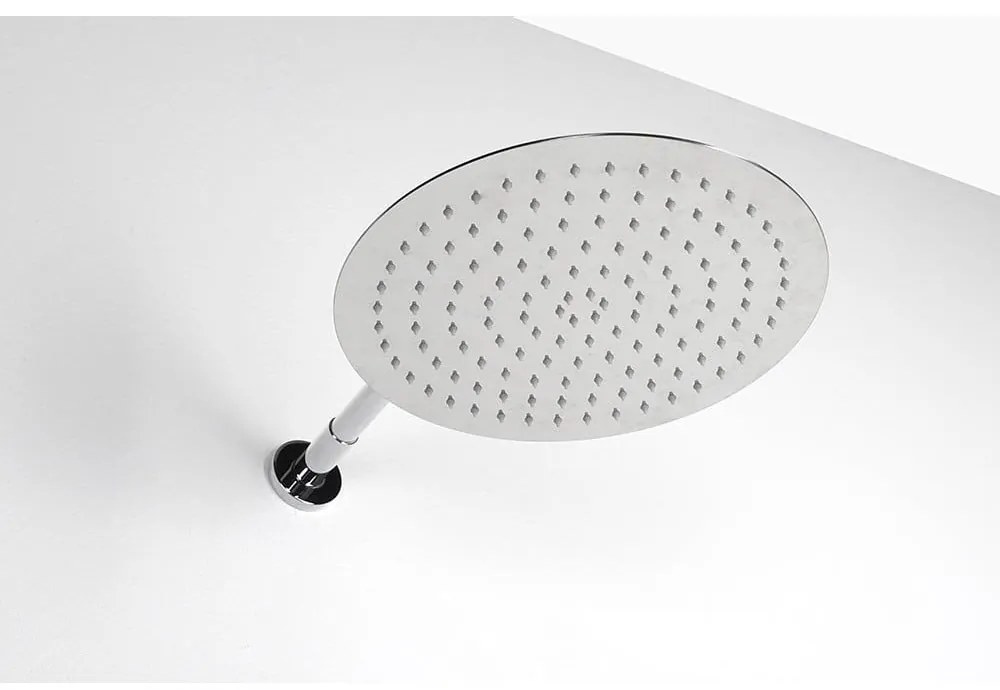 Cap de duș argintiu lucios din oțel inoxidabil ø 30 cm Slim – Sapho