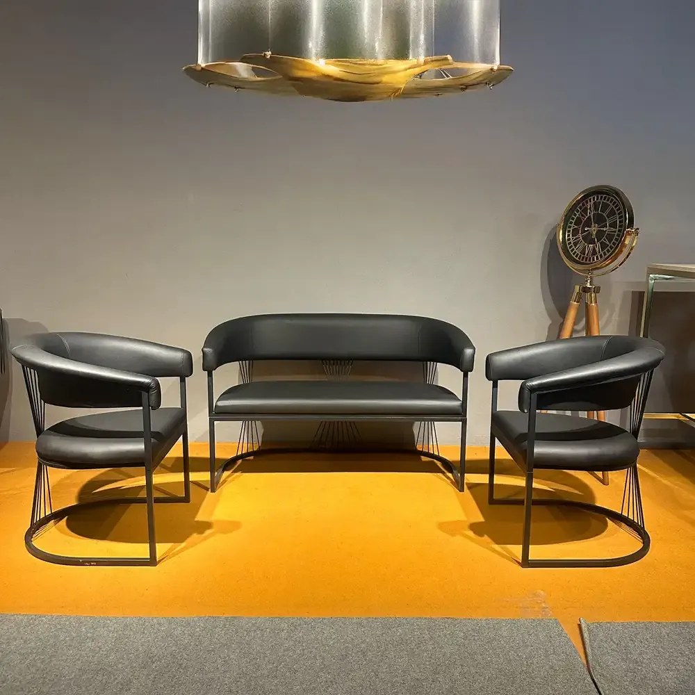 Set canapea si fotolii Ekselans  Homs  negru