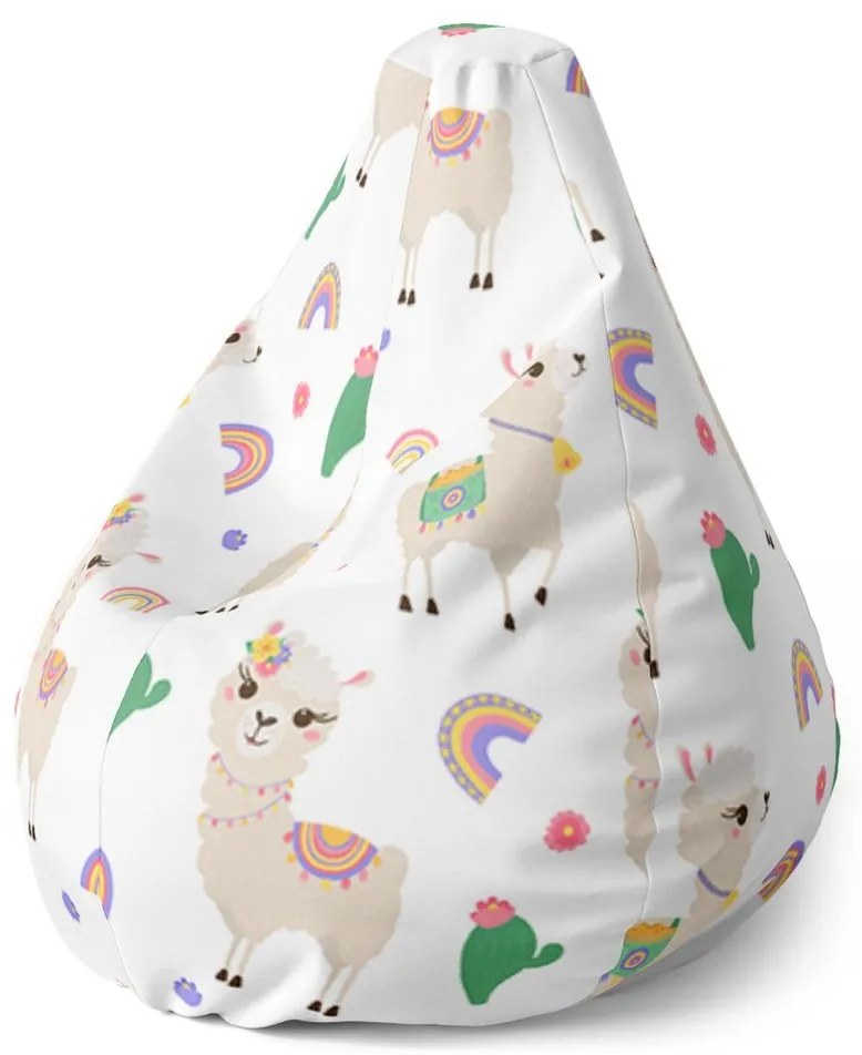 Sac de șezut Pear lamuțe drăguțe - pentru copii, colorat