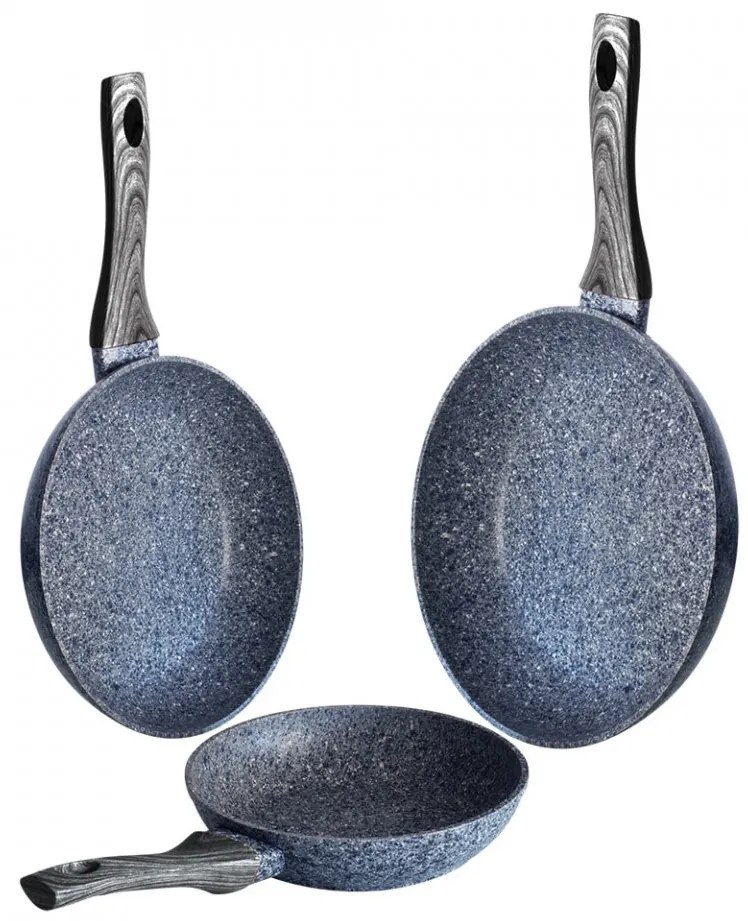Set tigai marmorate (3 piese) din aluminiu forjat Forest Dark Gray Line Berlinger Haus BH 1579
