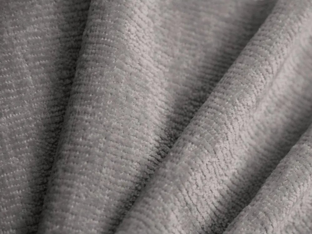 Pat gri deschis tapițat cu spațiu de depozitare cu somieră 90x200 cm Kaelle – Micadoni