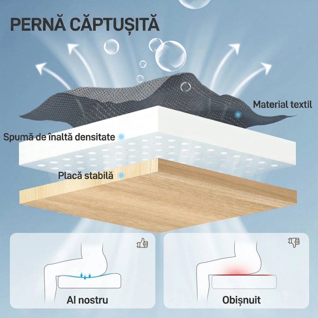 HOMCOM Scaun de birou ergonomic, cu suport lombar dinamic și suport pentru picioare, 73x75x120-128 cm, negru | Aosom Romania