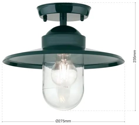 Lustră aplicată de exterior Orion AL 11-1317 EDWARD 1xE27/60W/230V IP44 verde