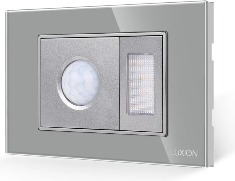 Senzor de Miscare 2M si Lampa de Veghe LUXION  cu Rama din Sticla, Standard Italian, 3M