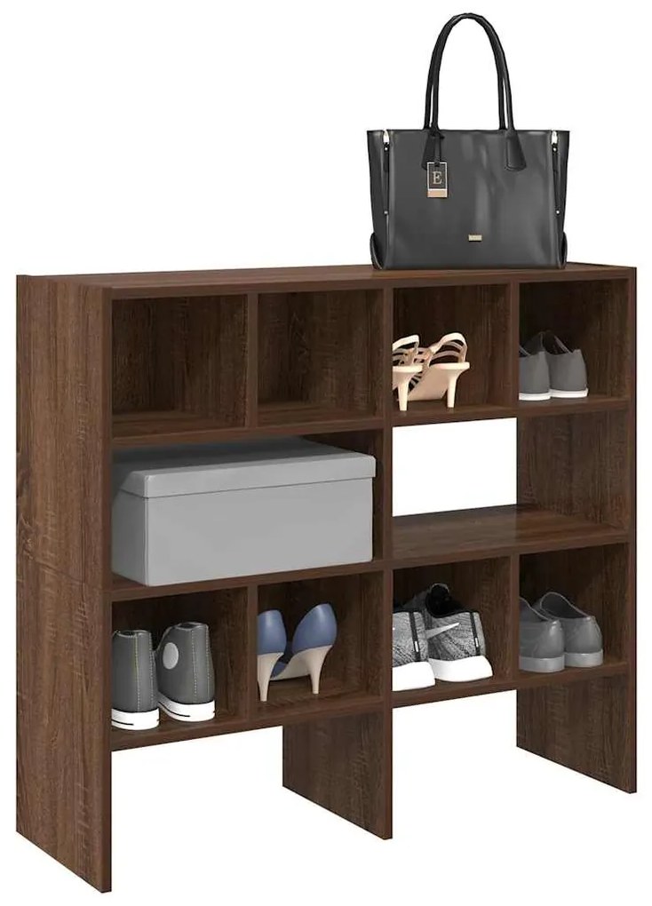 vidaXL Rafturi pantofi 2 buc Stejar maro stivuibil 89,5x30x40 cm