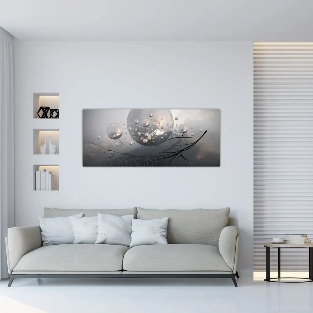 Tabloul bilelor abstracte (120x50 cm)
