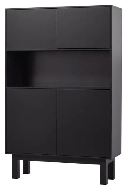 Dulap negru din lemn de pin 110x170 cm Finca – WOOOD