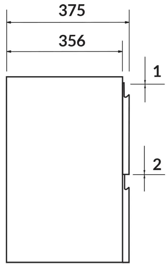 Dulap baie suspendat Cersanit Moduo Slim 80 pentru lavoar incastrabil, alb 800x570 mm, Alb