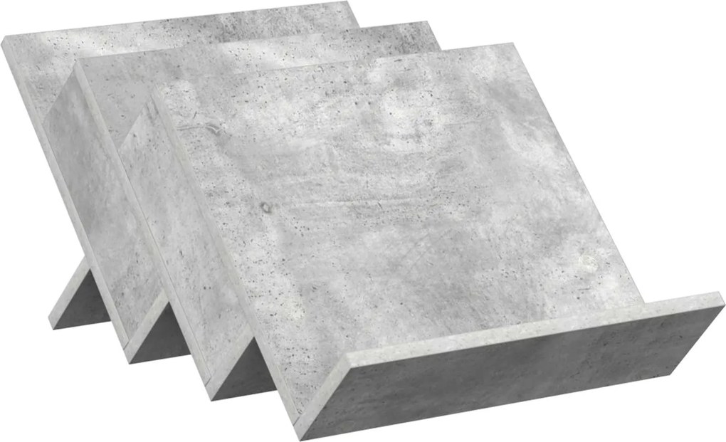 vidaXL Raft pentru reviste Gri Concret 53 x 40 x 28.5 cm Lemn compozit