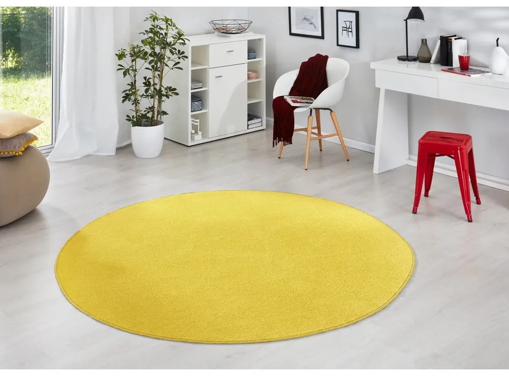 Covor galben rotund ø 133 cm Fancy – Hanse Home