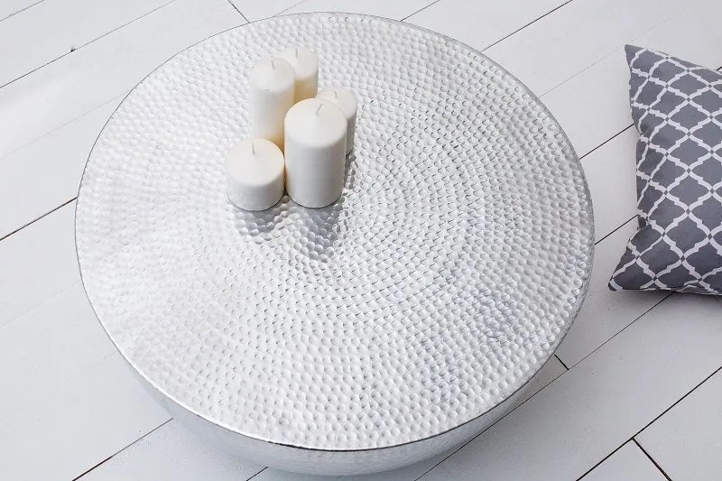 Masuta Living eleganta din metal Optik 70cm argintiu A-37913 VC