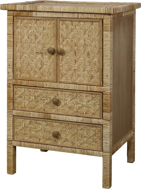 Cabinet braided w. 2 doors &amp; 2 drawers