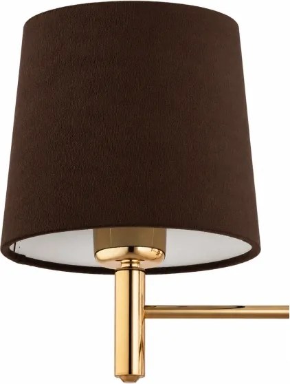 Brilagi - Lustră pe tijă MONTE 5xE27/60W/230V maro/auriu