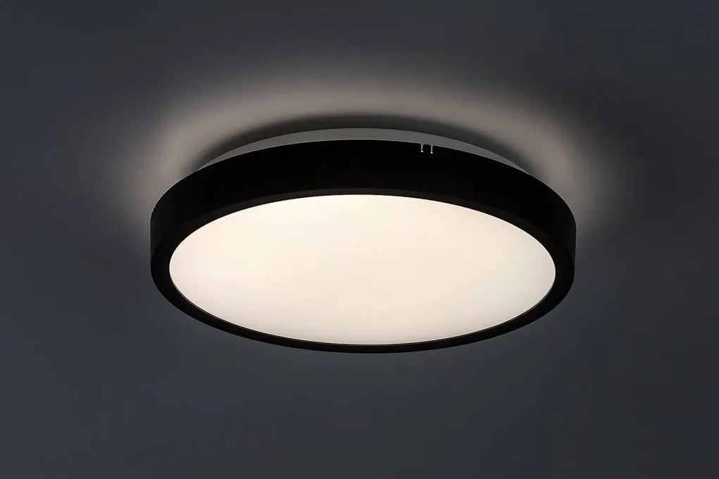 Plafoniera pentru baie, Protectie IP44 Alenzo D-30,5cm negru, alb