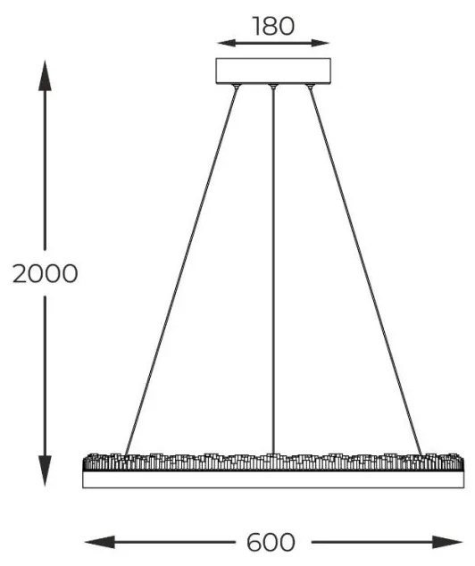 Lustra suspendata LED moderna REGI 60cm